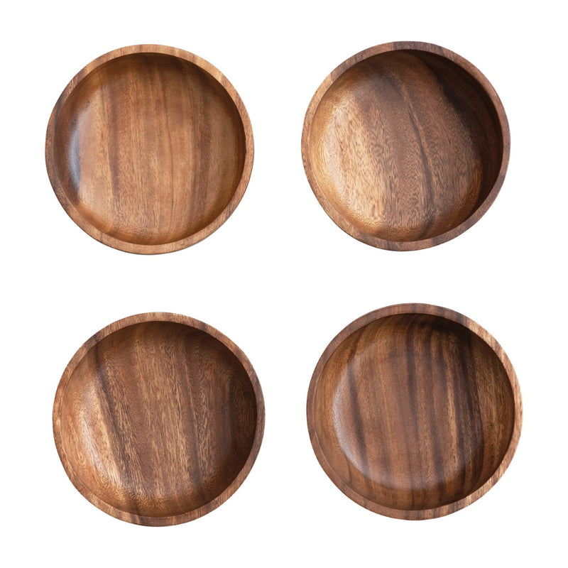 media image for acacia wood bowls with abaca tie set of 4 3 241