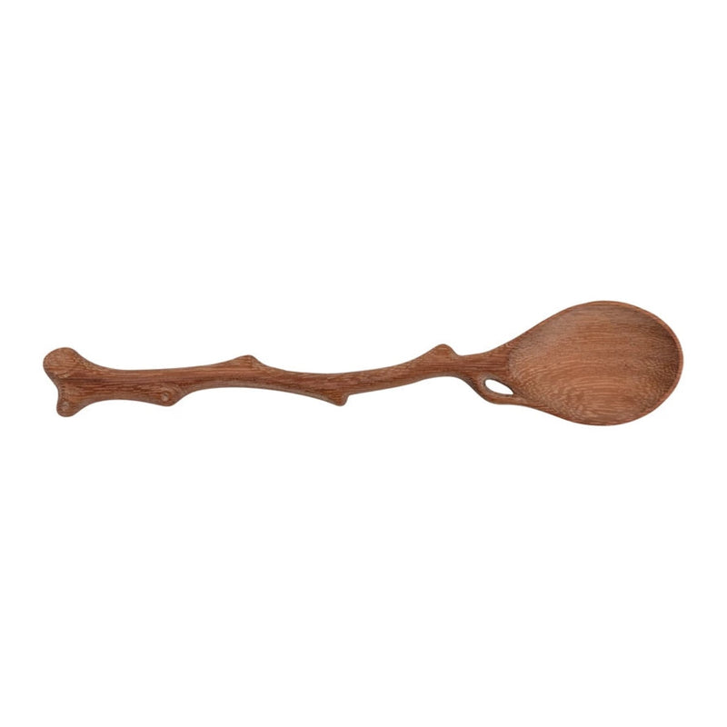 media image for hand carved doussie wood spoon with twig shaped handle 2 284