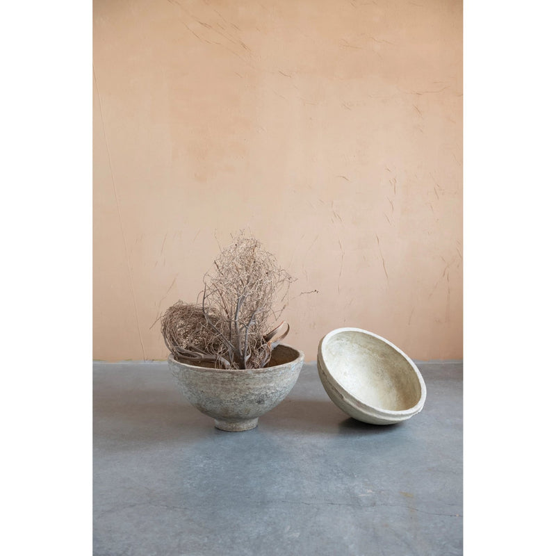 media image for found decorative paper mache bowls set of 2 4 222