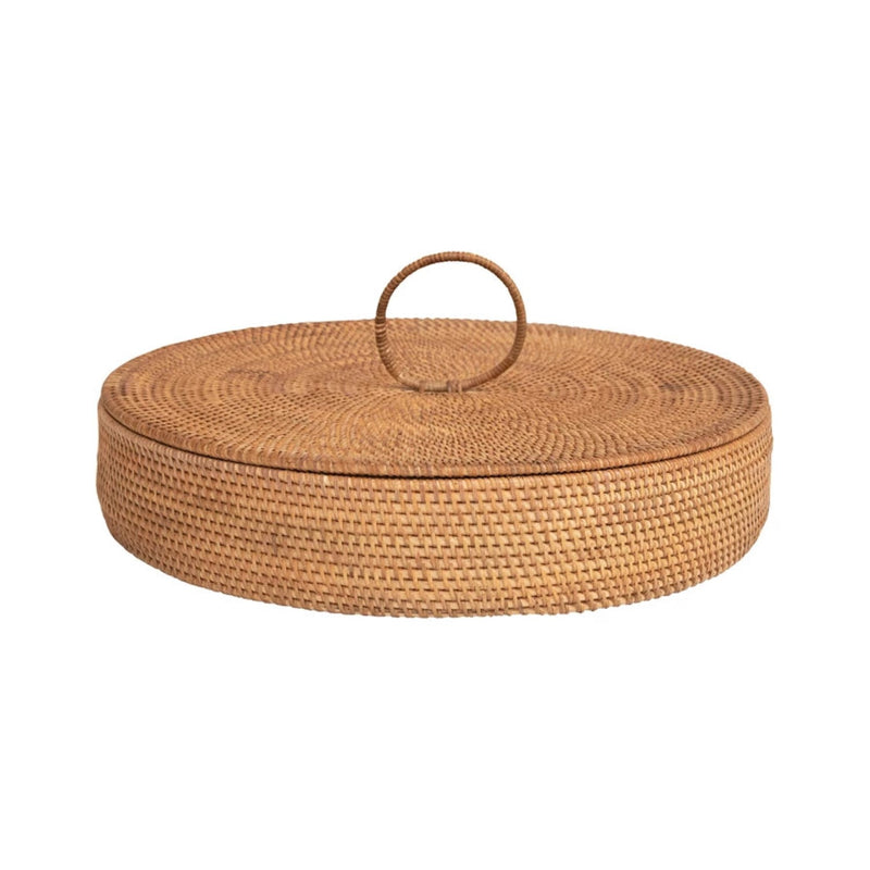 media image for hand woven rattan container with 5 sections and lid 3 237