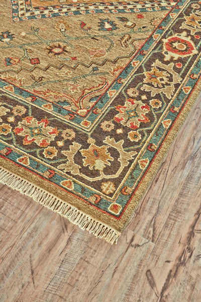 product image for Albemarle Hand Knotted Tuape and Blue Rug by BD Fine Corner Image 1 13