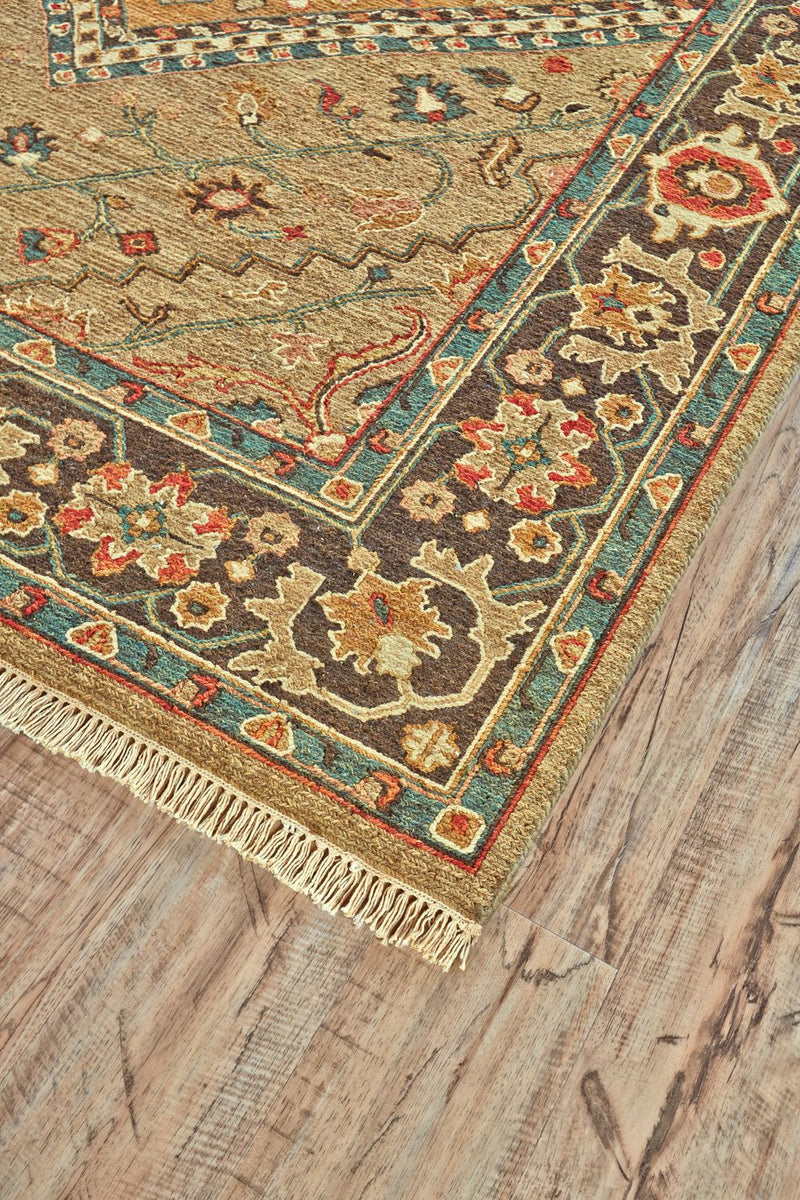 media image for Albemarle Hand Knotted Tuape and Blue Rug by BD Fine Corner Image 1 228