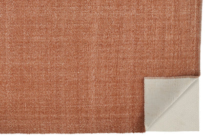 product image for Siona Handwoven Solid Color Rust Orange Rug 5 80