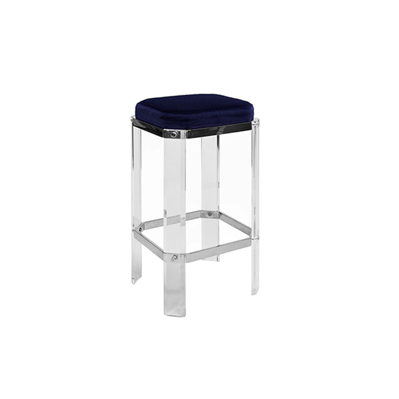 media image for acrylic counter stool with nickel accents in various colors 1 25