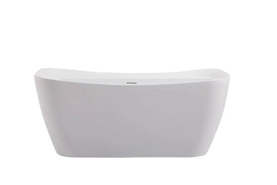 product image of harrieta 59 soaking bathtub by elegant furniture bt10459gw 1 516