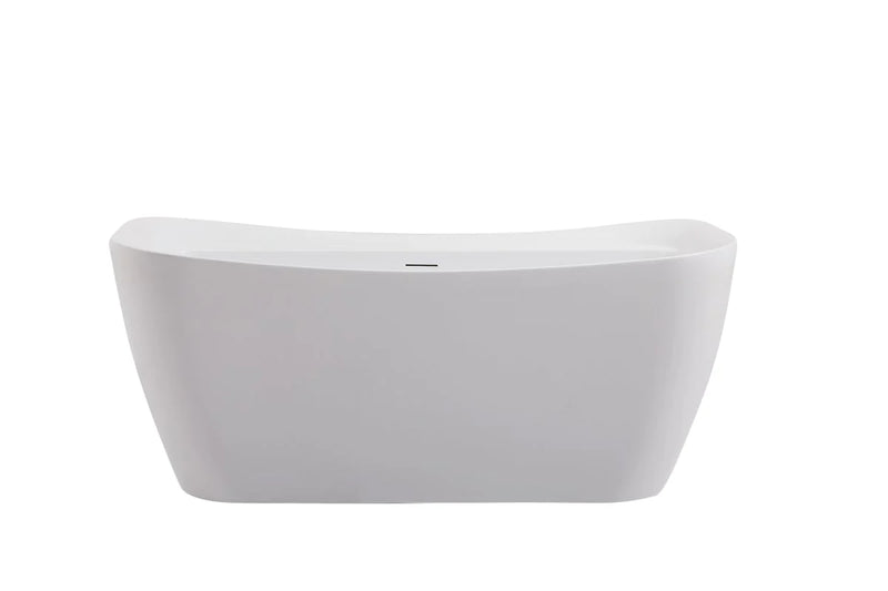 media image for harrieta 59 soaking bathtub by elegant furniture bt10459gw 1 211