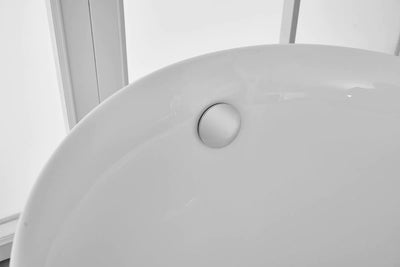 product image for chantal 70 soaking single slipper bathtub by elegant furniture bt10870gw 6 9