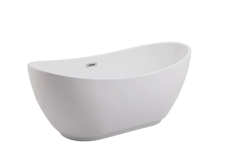 media image for ines 62 soaking bathtub by elegant furniture bt10362gw 3 262