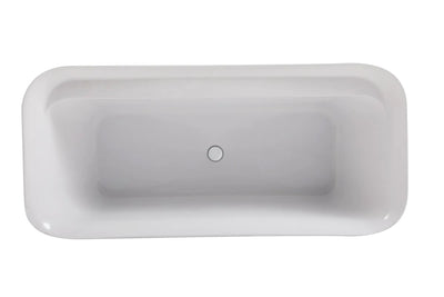 product image for harrieta 67 soaking bathtub by elegant furniture bt10467gw 4 39