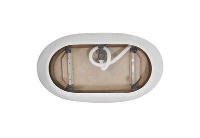 product image for ines 54 soaking double slipper bathtub by elegant furniture bt10354gw 5 67