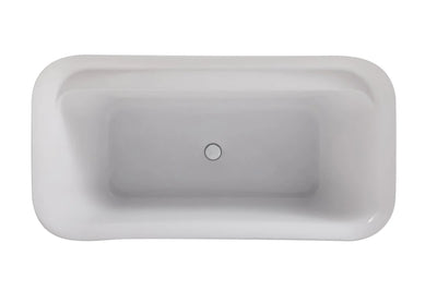 product image for harrieta 59 soaking bathtub by elegant furniture bt10459gw 4 2