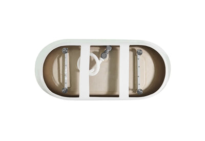 product image for odette 65 soaking roll top bathtub by elegant furniture bt10665gw 5 7