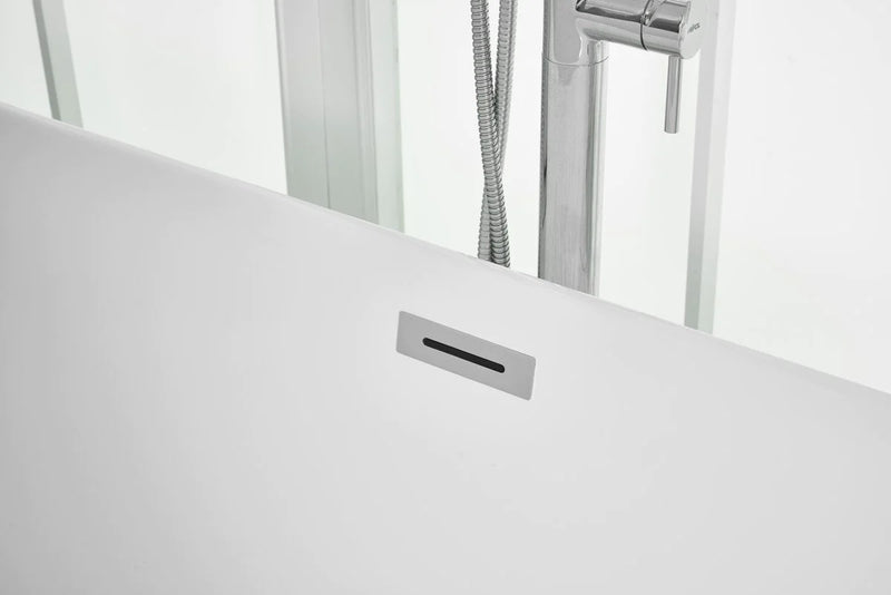 media image for odette 71 soaking roll top bathtub by elegant furniture bt10671gw 6 299