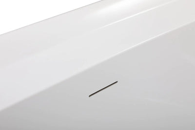 product image for calum 67 soaking bathtub by elegant furniture bt10567gw 6 67