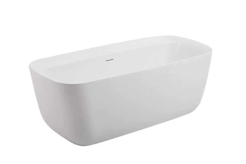 media image for calum 67 soaking bathtub by elegant furniture bt10567gw 4 258