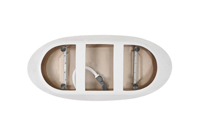 product image for ines 72 soaking double slipper bathtub by elegant furniture bt10372gw 5 48