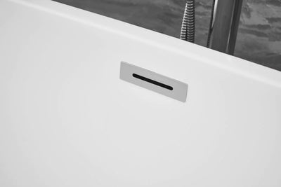 product image for allegra 67 soaking roll top bathtub by elegant furniture bt10767gw 6 25