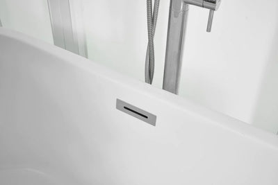 product image for odette 59 soaking roll top bathtub by elegant furniture bt10659gw 6 79