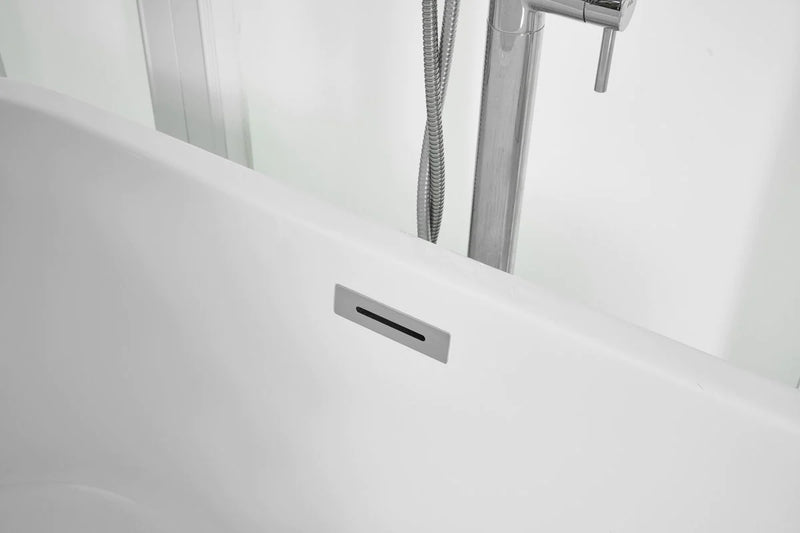 media image for odette 59 soaking roll top bathtub by elegant furniture bt10659gw 6 273