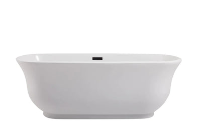 product image for coralie 67 soaking bathtub by elegant furniture bt10267gw 1 0