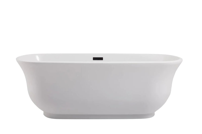 media image for coralie 67 soaking bathtub by elegant furniture bt10267gw 1 266