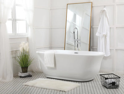 product image for coralie 67 soaking bathtub by elegant furniture bt10267gw 9 70