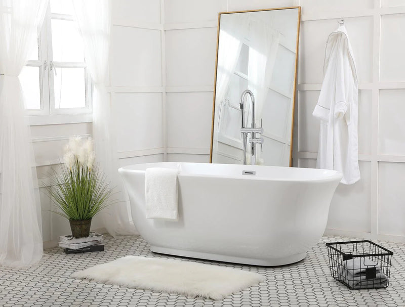 media image for coralie 67 soaking bathtub by elegant furniture bt10267gw 9 231
