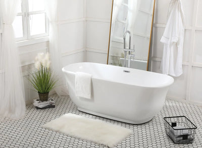 product image for coralie 67 soaking bathtub by elegant furniture bt10267gw 10 21
