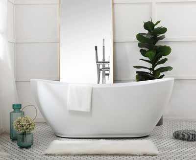 product image for ines 67 soaking bathtub by elegant furniture bt10367gw 9 44
