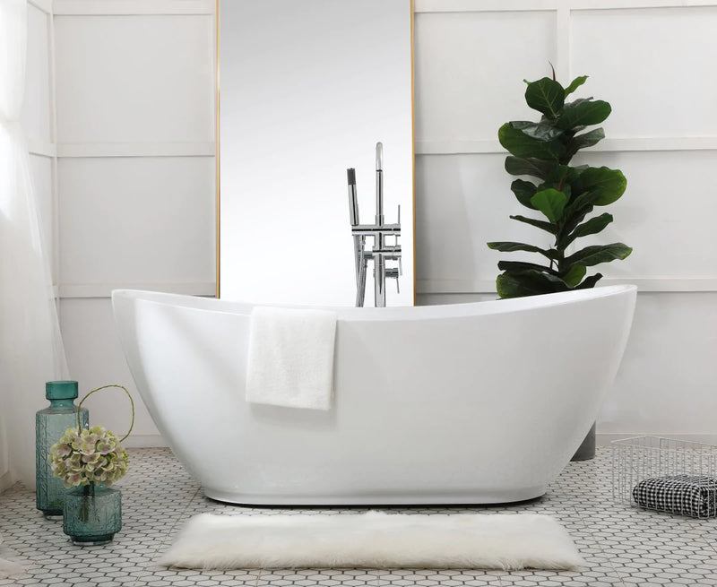media image for ines 67 soaking bathtub by elegant furniture bt10367gw 9 28