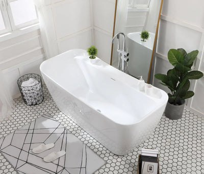 product image for harrieta 67 soaking bathtub by elegant furniture bt10467gw 12 91
