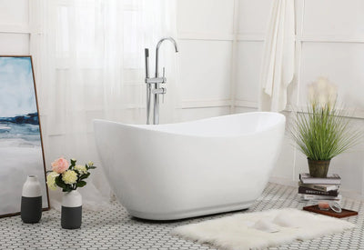 product image for ines 62 soaking bathtub by elegant furniture bt10362gw 10 51