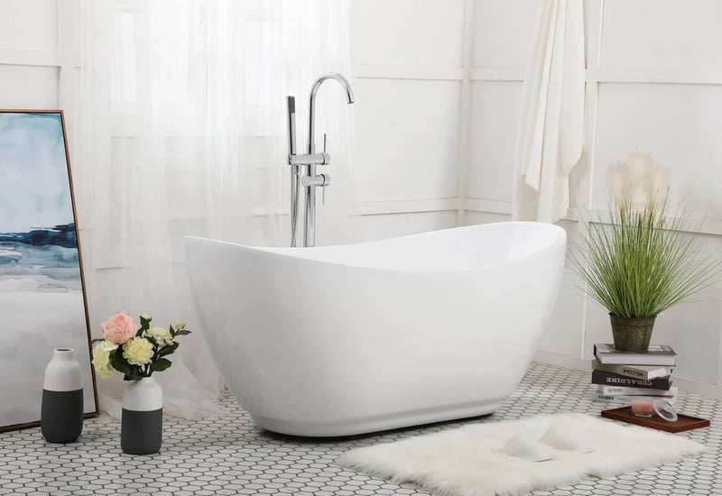 media image for ines 62 soaking bathtub by elegant furniture bt10362gw 10 212