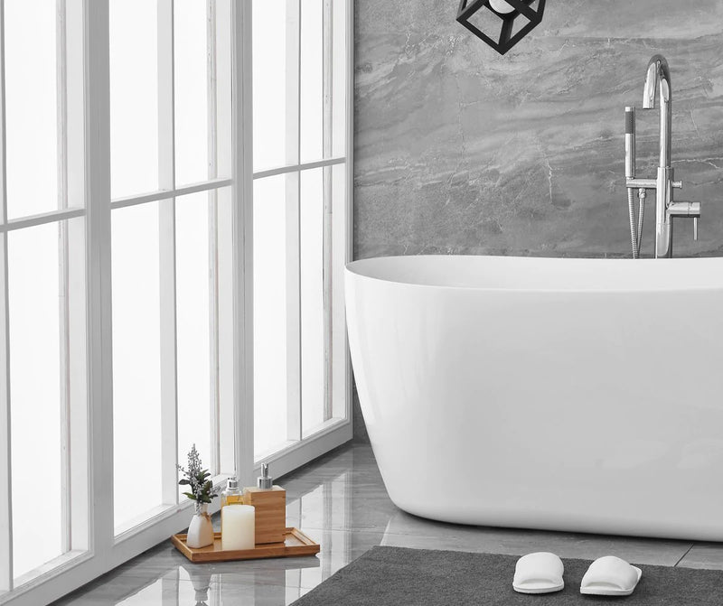 media image for chantal 70 soaking single slipper bathtub by elegant furniture bt10870gw 13 274