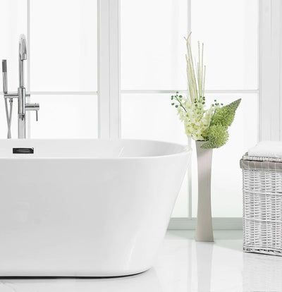 product image for odette 65 soaking roll top bathtub by elegant furniture bt10665gw 13 37