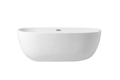 product image for allegra 67 soaking roll top bathtub by elegant furniture bt10767gw 1 56