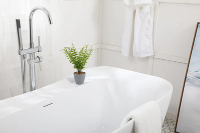 product image for harrieta 59 soaking bathtub by elegant furniture bt10459gw 14 4