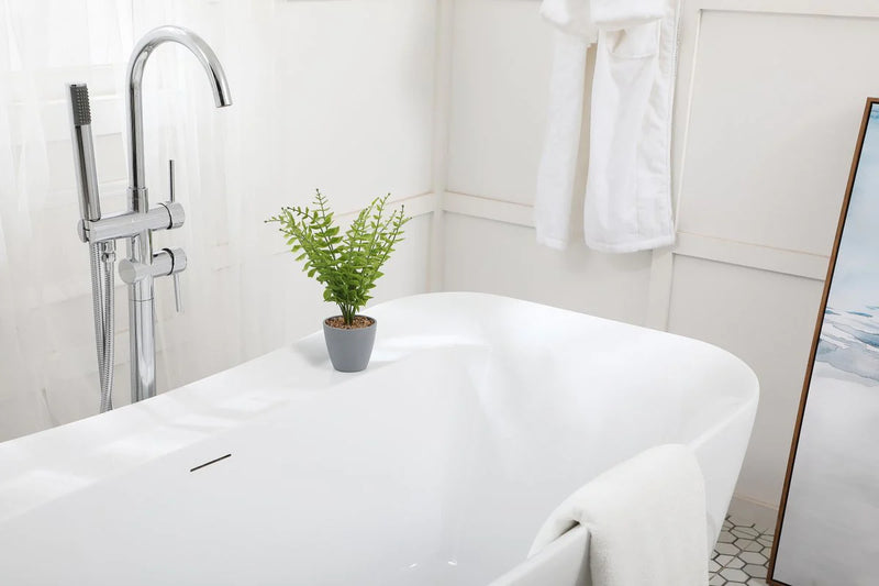 media image for harrieta 59 soaking bathtub by elegant furniture bt10459gw 14 244
