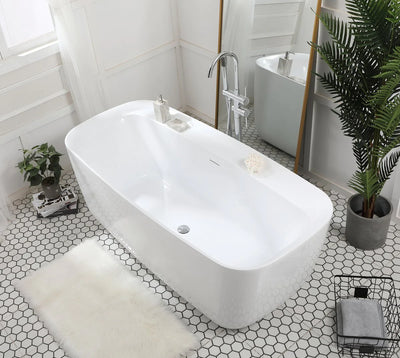 product image for calum 67 soaking bathtub by elegant furniture bt10567gw 12 15