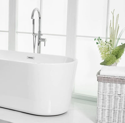 product image for odette 59 soaking roll top bathtub by elegant furniture bt10659gw 14 74