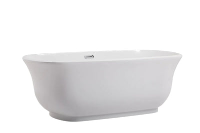 product image for coralie 67 soaking bathtub by elegant furniture bt10267gw 2 6