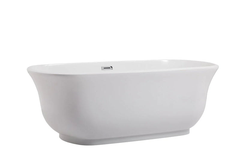 media image for coralie 67 soaking bathtub by elegant furniture bt10267gw 2 20