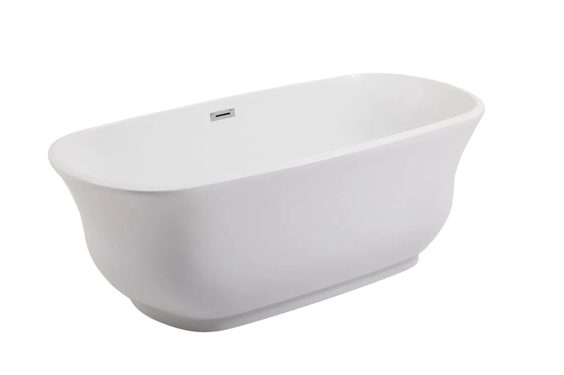 media image for coralie 67 soaking bathtub by elegant furniture bt10267gw 3 289