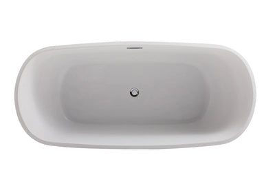 product image for coralie 67 soaking bathtub by elegant furniture bt10267gw 4 5