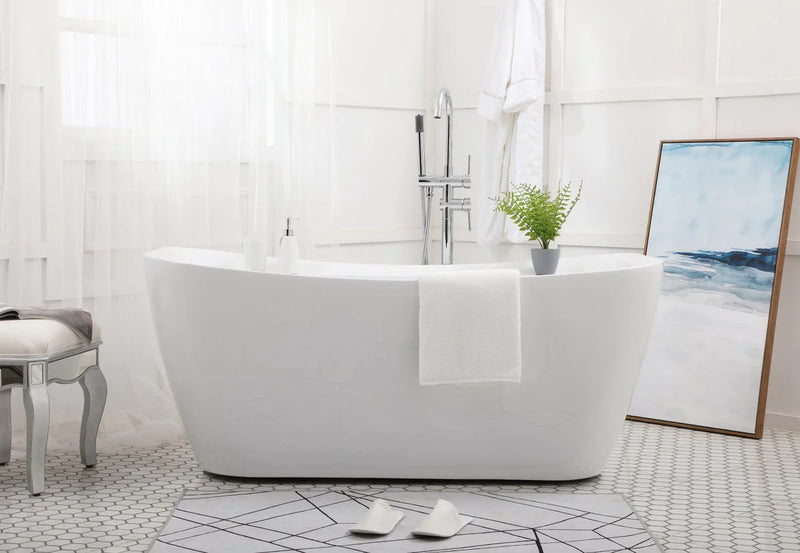 media image for harrieta 59 soaking bathtub by elegant furniture bt10459gw 9 283