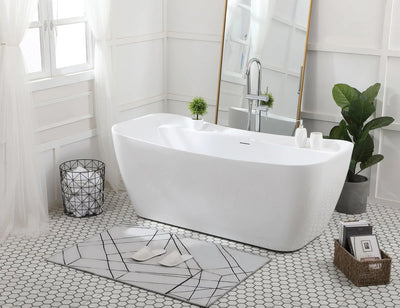 product image for harrieta 67 soaking bathtub by elegant furniture bt10467gw 11 31