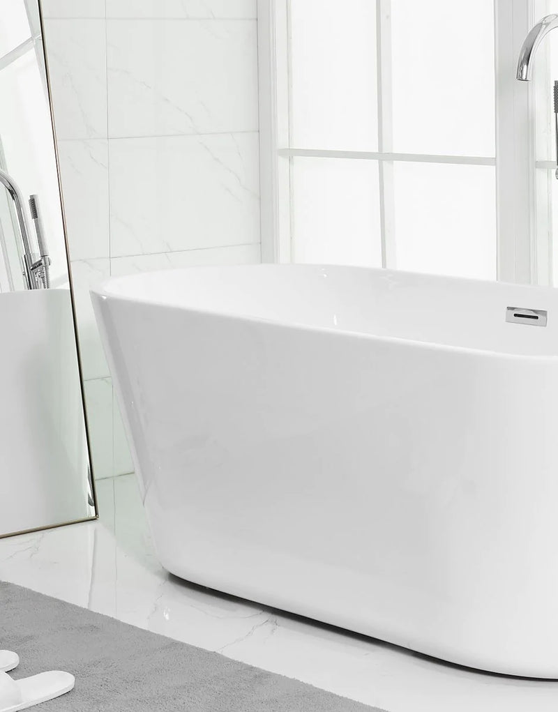 media image for odette 65 soaking roll top bathtub by elegant furniture bt10665gw 14 241