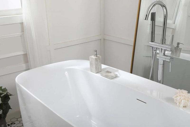 media image for calum 67 soaking bathtub by elegant furniture bt10567gw 14 211