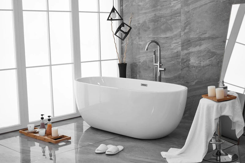 media image for allegra 67 soaking roll top bathtub by elegant furniture bt10767gw 10 233
