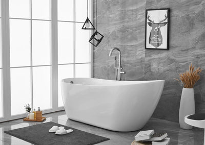 product image for chantal 70 soaking single slipper bathtub by elegant furniture bt10870gw 10 69